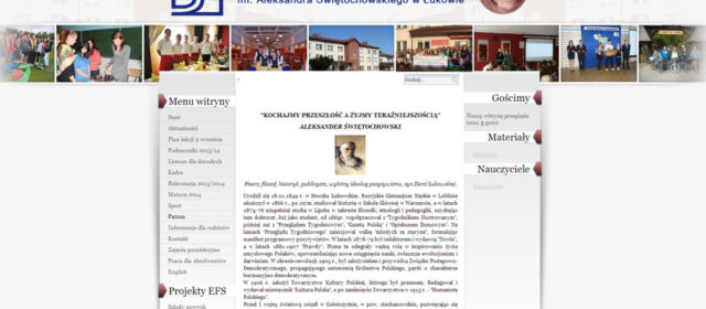 Nowy layout strony Zespołu Szkół Nr 2 w Łukowie